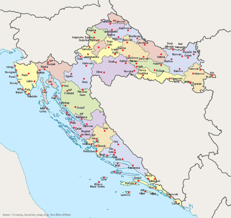 Kroatien_Erlebnis_ Parks_nach_Regionen